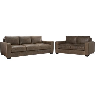 Dawkins Leather Living Room Set
