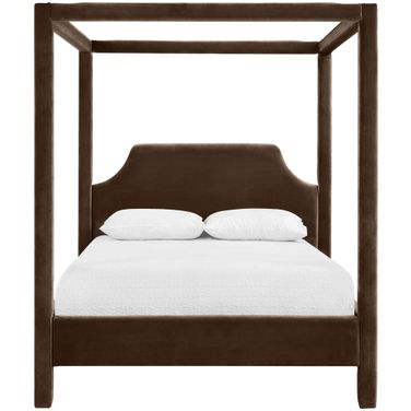 Dawson Velvet Upholstered King Bed In Brown