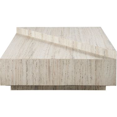 Daxton Cocktail Table In White Travertine