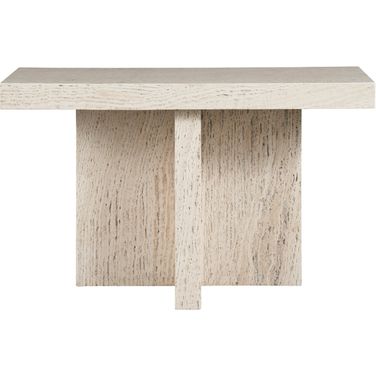 Daxton Console Table In White Travertine
