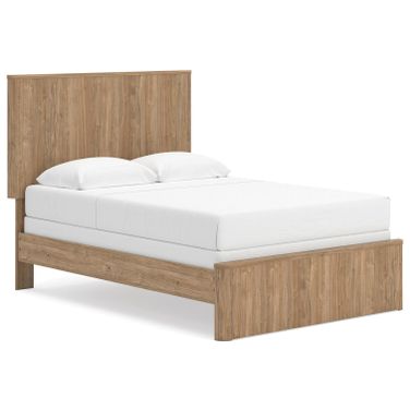 Dayella Full Panel Bed In Warm Natural Brown