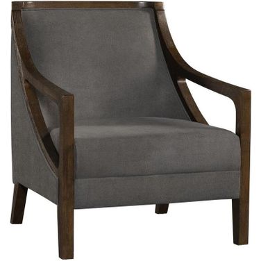Dayna Charcoal Accent Chair With Brown Frame