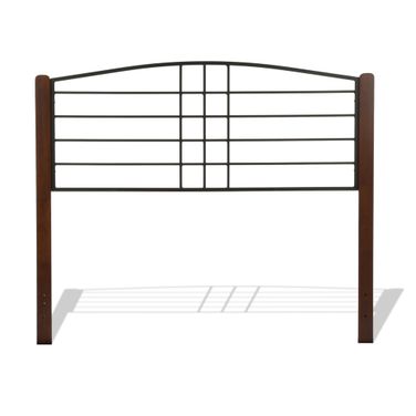 Dayton King Headboard In Textured Black and Spice