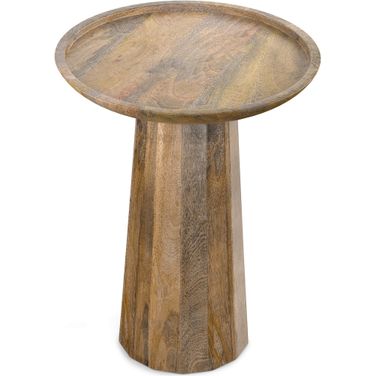 Dayton Solid Mango Wood Wooden Accent Table In Natural