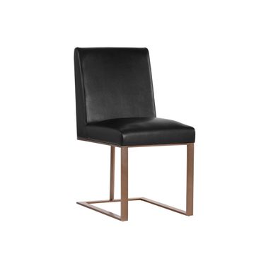 Dean Dining Chair In Cantina Black and Antique Brass
