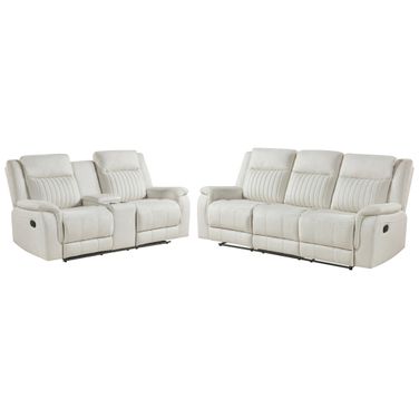 Dean Double Reclining Living Room Set In Beige