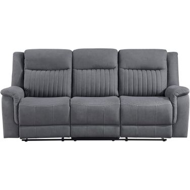 Dean Double Reclining Sofa In Gray