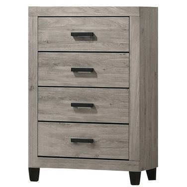 Dean MDF Solid Wood Chest in Light Gray