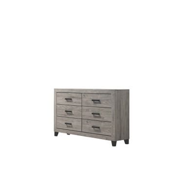 Dean MDF Solid Wood Dresser in Light Gray