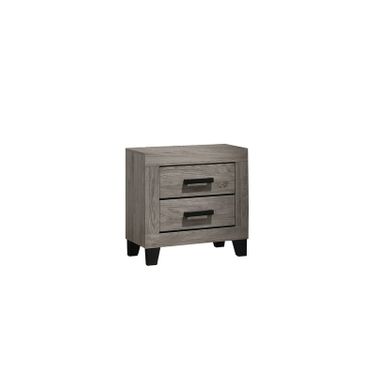 Dean MDF Solid Wood Nightstand in Light Gray