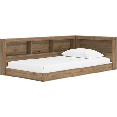 Deanlow Twin Bookcase Storage Bed In Honey
