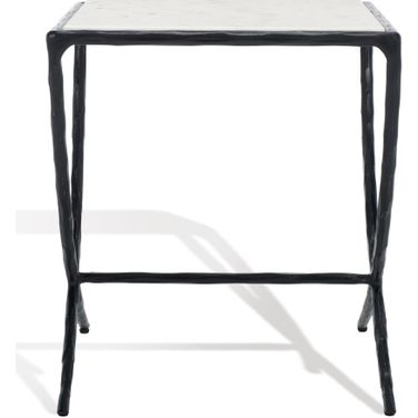 Debbie Square Metal Accent Table In Black and White