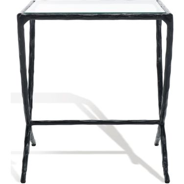 Debbie Square Metal Accent Table In Black