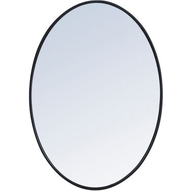 Decker Black Oval Mirror MR4624BK