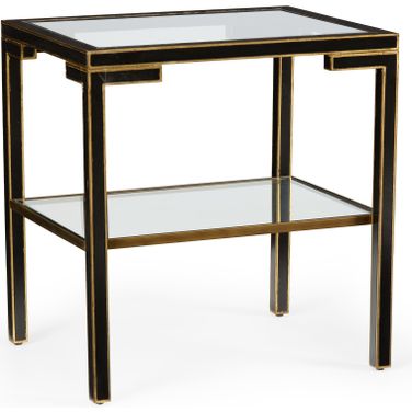 Decker Side Table In Black and Gold