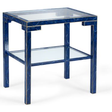 Decker Side Table - Lapis In Blue