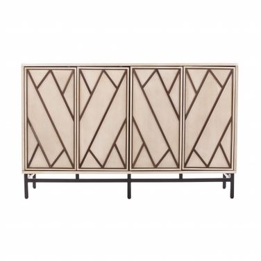 Deco Buffet Storage Cabinet In Champagne