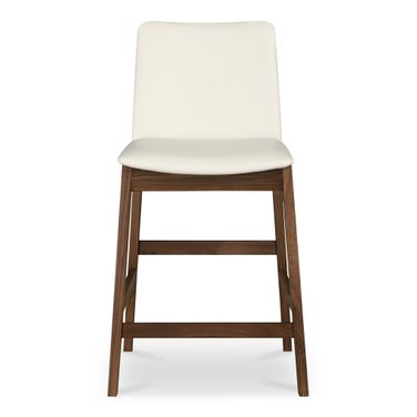 Deco Counter Stool In White PVC