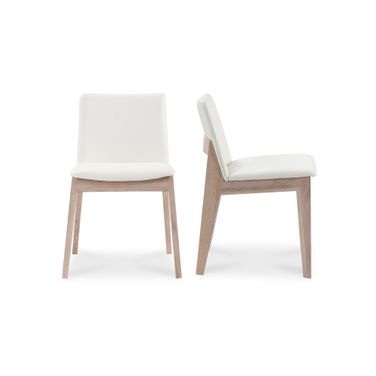 Deco Oak Dining Chair Set Of 2 In White