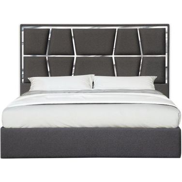 Degas Charcoal King Upholstered Platform Bed