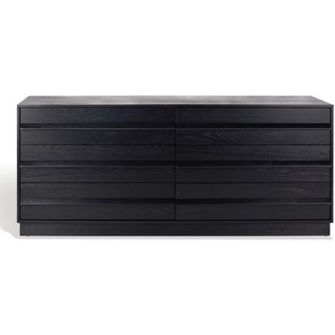 Deirdra 6 Drawer Wood Dresser In Black