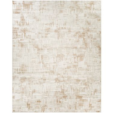 Dekor Modern 7'10" x 9'10" Modern Indoor Rug In Ivory and Taupe