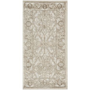 Dekor Vintage 2' x 4' Vintage Indoor Rug In Ivory and Taupe
