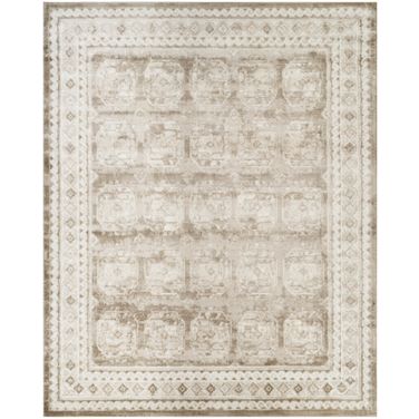 Dekor Vintage 7'10" x 9'10" Vintage Indoor Rug In Ivory and Taupe