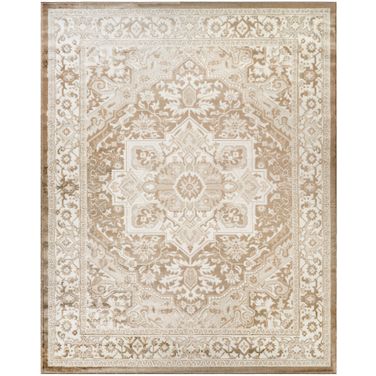 Dekor Vintage 7'10" x 9'10" Indoor Rug In Taupe and Ivory