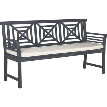 Del Mar Ash Grey and Beige 3-Seat Bench