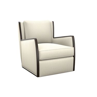 Featured Upholstery Delancey Swivel Chair In Cream