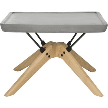 Delartin Dark Grey Modern Concrete Indoor/Outdoor Coffee Table