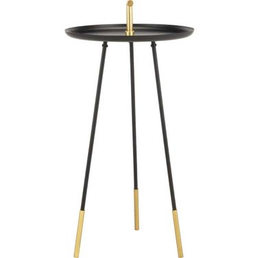 Delia Gold/Black Handle Side Table