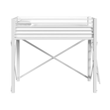 Delilah Full Loft Bunk and Ladder In White