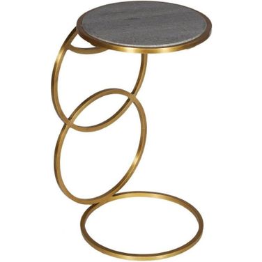 Delilah Side Table In Grey And Gold