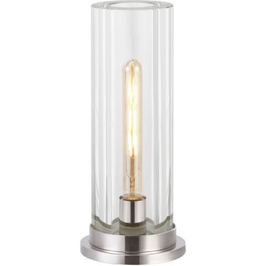 Dellanora Crystal Tube Table Lamp In Silver and Clear