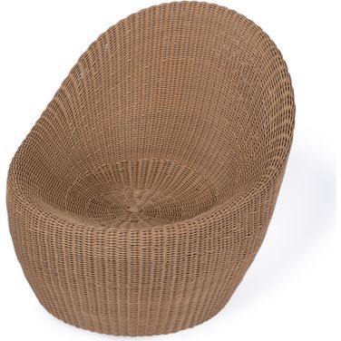 Delmar Rattan Outdoor Nest Chair In Natural