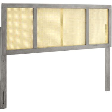 Delmare Cane Full Headboard In Gray