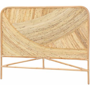 Delphi Rattan Standalone Queen Headboard In Natural Brown