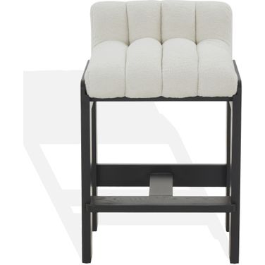 Delphini Boucle Counter Stool In Ivory and Black
