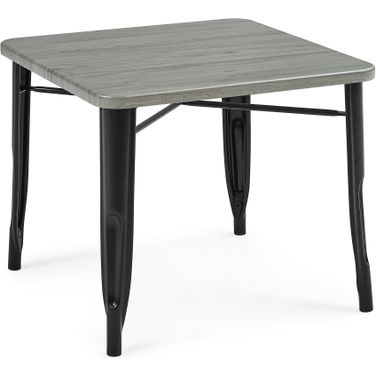 Delta Children Bistro Black with Grey Barnboard Kids Play Table