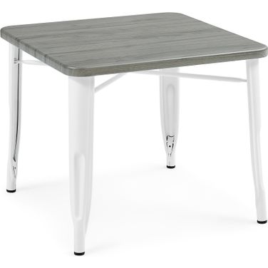 Delta Children Bistro White with Grey Barnboard Kids Play Table