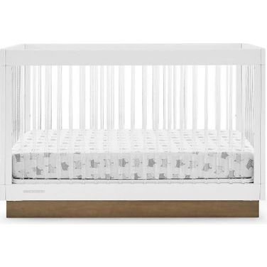Delta Children James Acrylic 4 In 1 Convertible Crib - Greenguard Gold Certified In Bianca White With Acorn