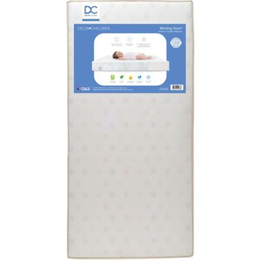 Delta Children Morning Dove Dual Sided Crib and Toddler Mattress In White