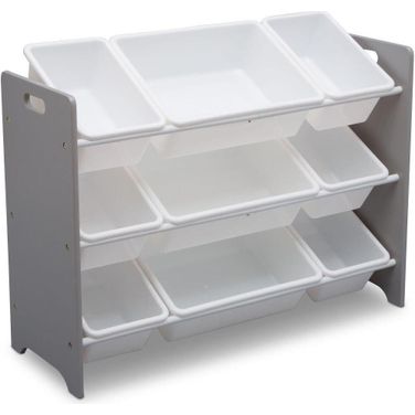 Delta Children Mysize 9 Bin Plastic Toy Organizer In Grey