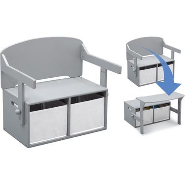 Delta Children Mysize Activity Bench In Grey