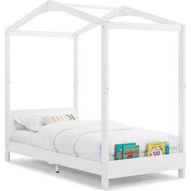 Delta Children Poppy House Twin Bed In Bianca White