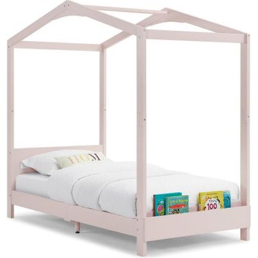 Delta Children Poppy House Twin Bed In Blush Pink