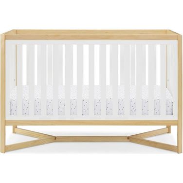 Delta Children Tribeca 4 In 1 Convertible Crib In Bianca White With Natural