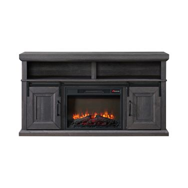 Delta Console with 23 Inch Fireplace Insert In Grey